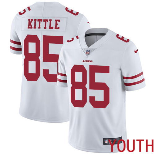 San Francisco 49ers Limited White Youth George Kittle Road NFL Jersey #85 Vapor Untouchable->youth nfl jersey->Youth Jersey